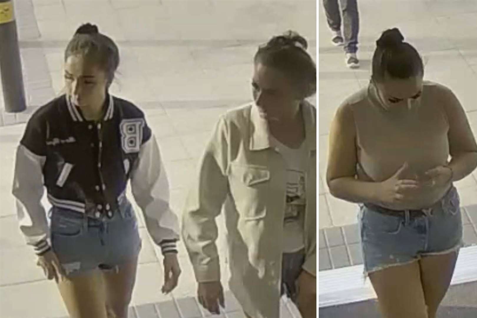 Officers are urging anyone who can identify these women who were photographed in Broadstairs to come forward. Picture: Kent Police