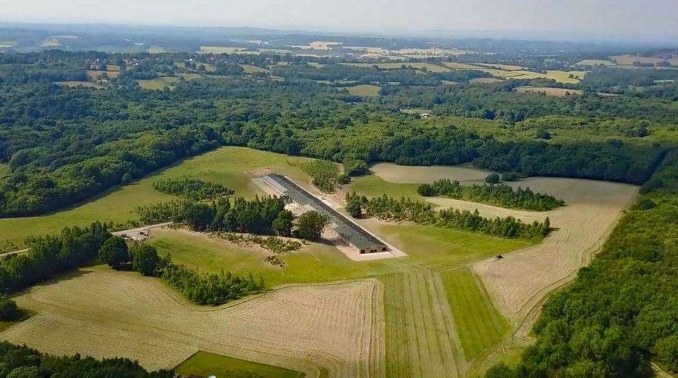 Aerial shot of where Fridays wants to built three giant chicken sheds