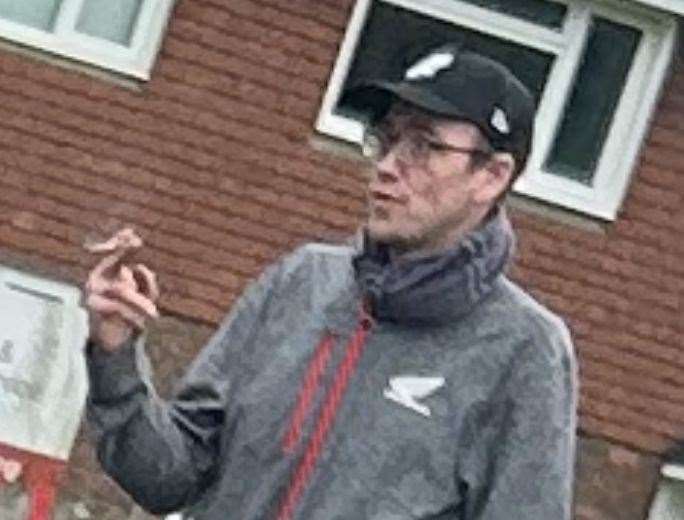 Joe Hutchings was photographed smoking a joint as he approached Sevenoaks Magistrates' Court