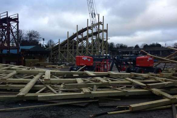 The Scenic Railway structure came down in the early hours