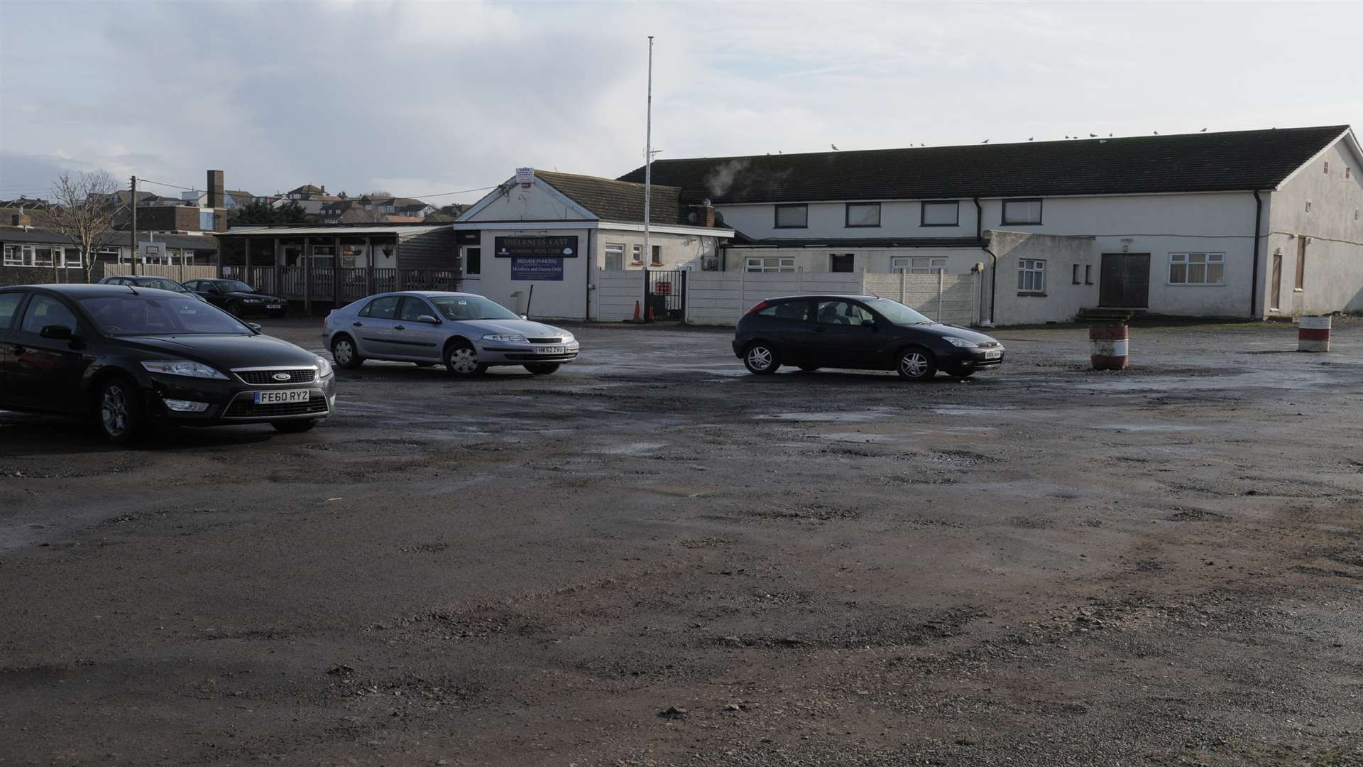 Sheerness East Working Men's Club, Queenborough Road, Halfway, in the first stage of repairs to the car park