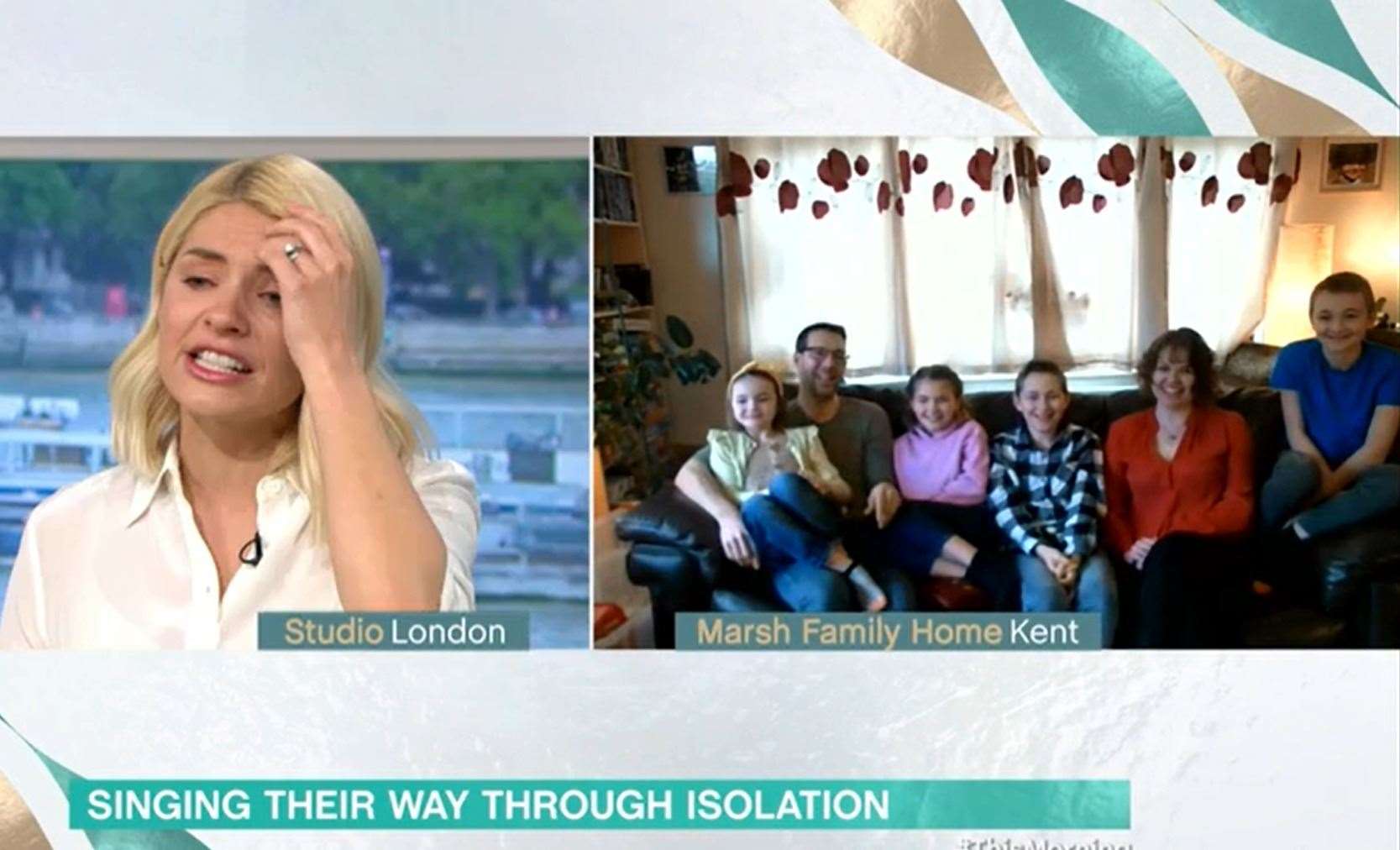 The Marsh family appear on ITV's This Morning. Picture: ITV/This Morning