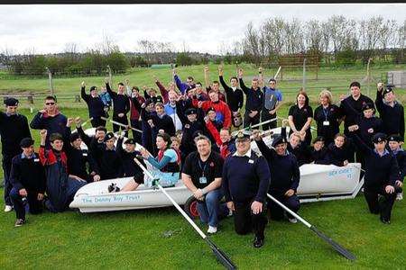 Members of The Dannyboy Trust with Sheppey Sea Cadets and their new boat