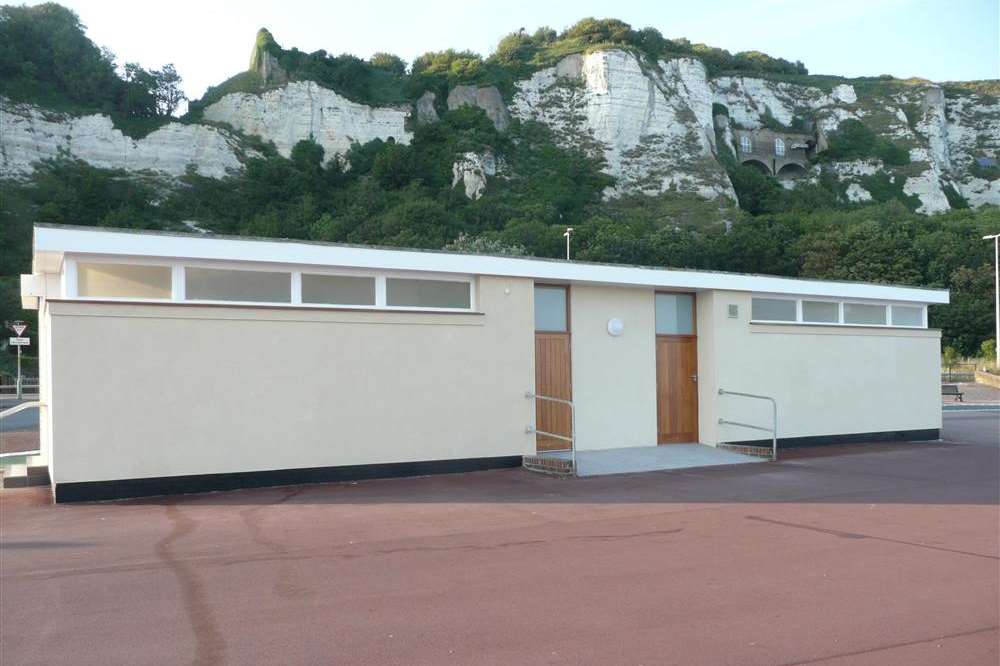 The refurbished toilets at East Cliff which will remain closed until next year.