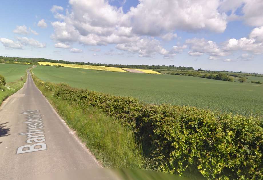 Barfrestone Road in Elvington, where the abandoned car was. Picture: Google