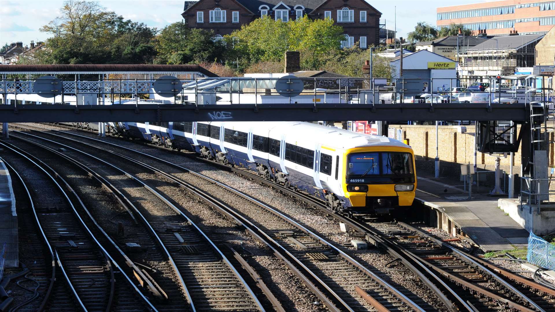 Train services are affected due to a gas leak near Charing Cross Station. Picture: Simon Hildrew