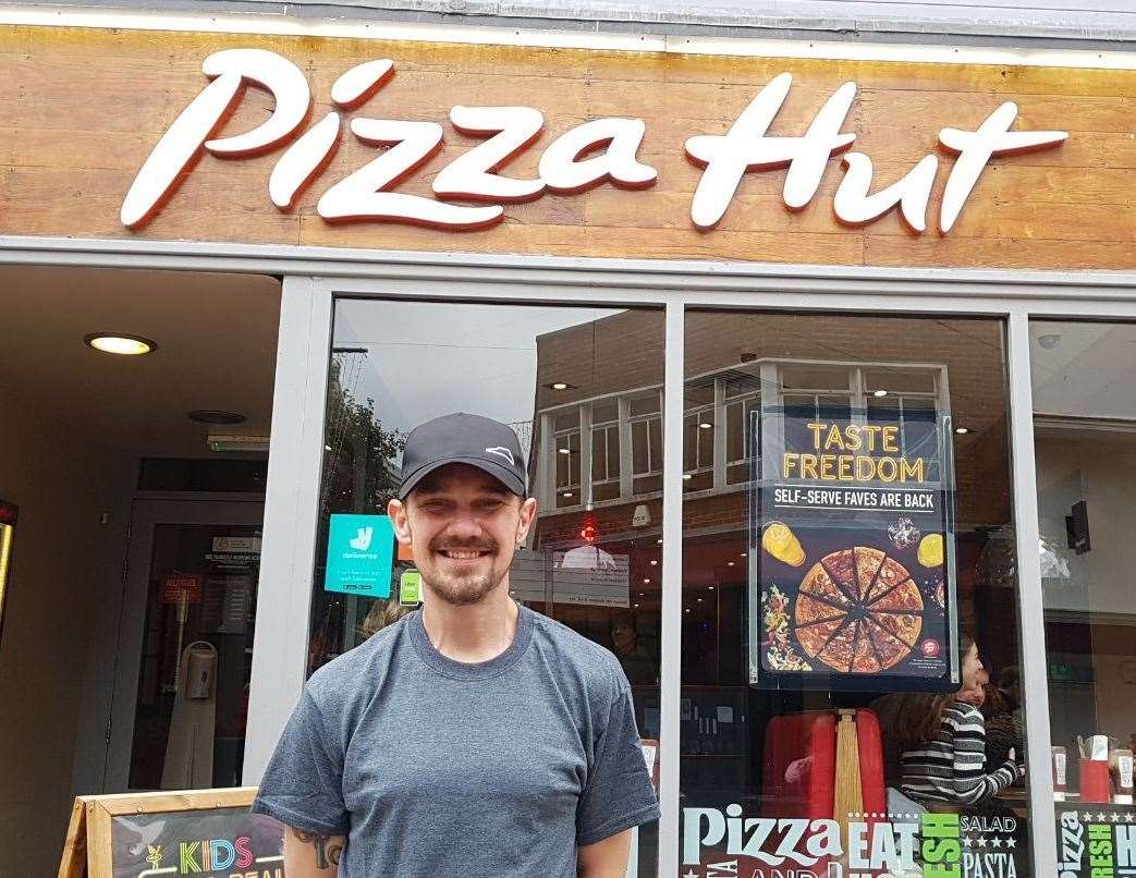 Michael Cordes, 38, has secured a job at Pizza Hut