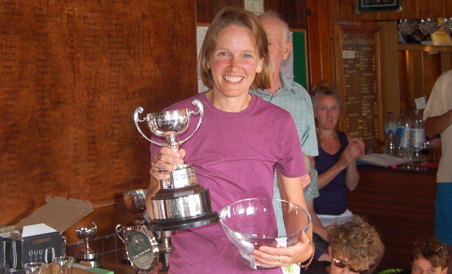 Women's champion Natasha Greenham. Picture: Walmer Lawn Tennis & Croquet Club