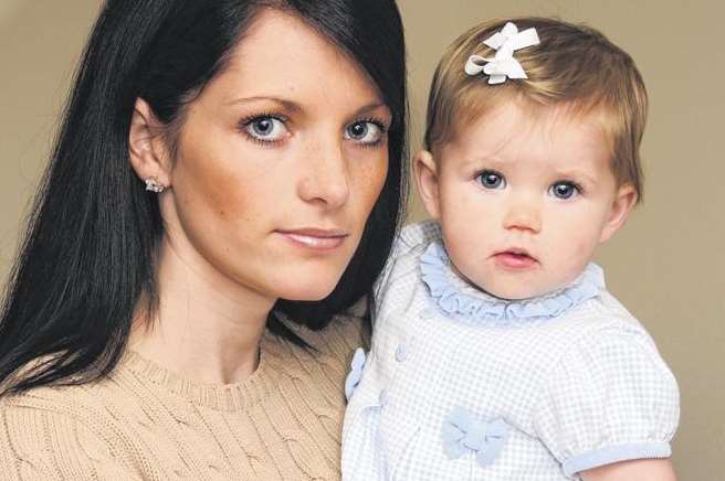 Sophie Howes with her eight-month-old daughter Connie