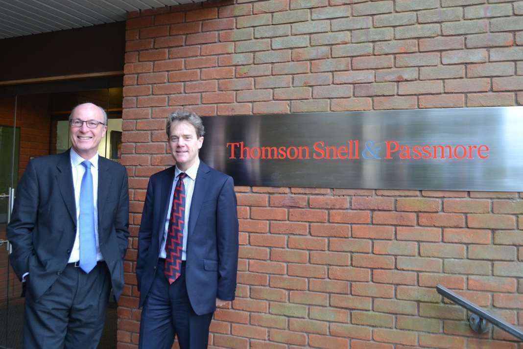 Thomson Snell & Passmore chief executive Simon Slater, left, and senior partner James Partridge
