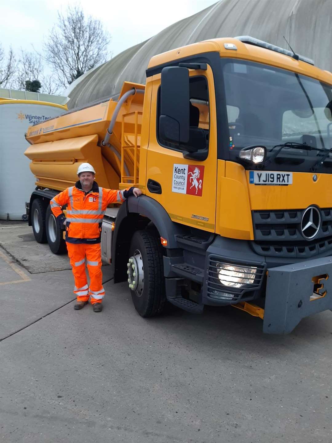 Kent County Council sent out gritters three times last week