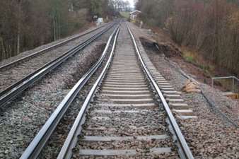 The track has been left unstable at Stonegate after a landslide. Picture: Southeastern
