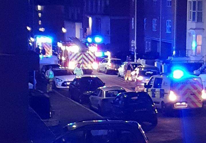 Police in Sweyn Road in Margate. Picture: Andy Aldworth