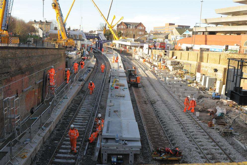 Work is nearly complete at Gravesend train station