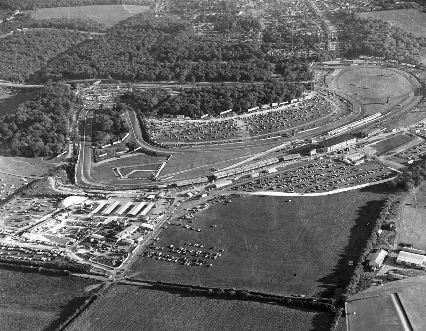 A bird's eye view from 1970 of Brands Hatch, which had held its first Grand Prix six years earlier