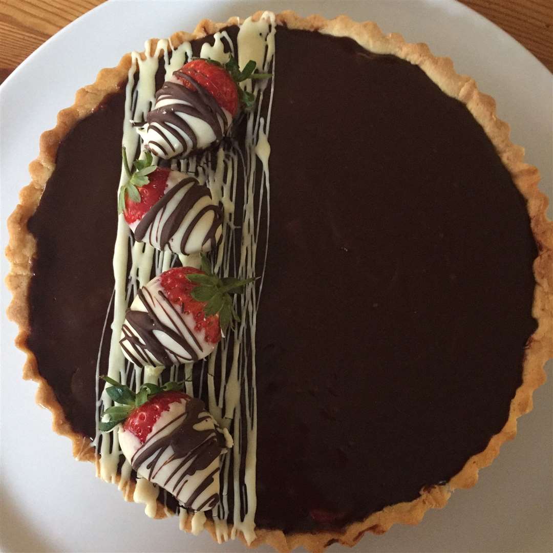 The chocolate tart you can make for Valentine's Day
