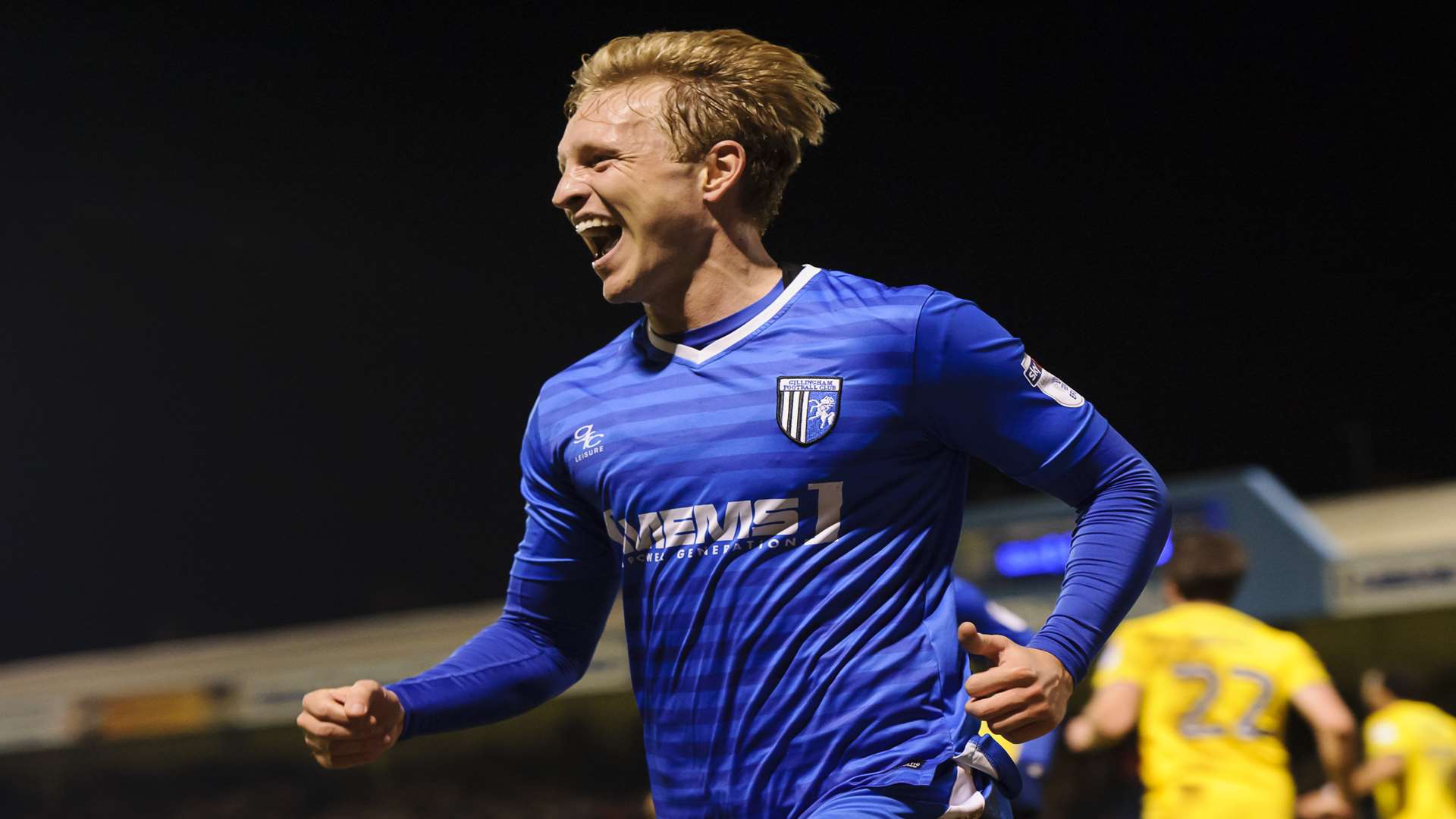 Josh Wright all smiles after putting Gills 2-1 ahead Picture: Andy Payton