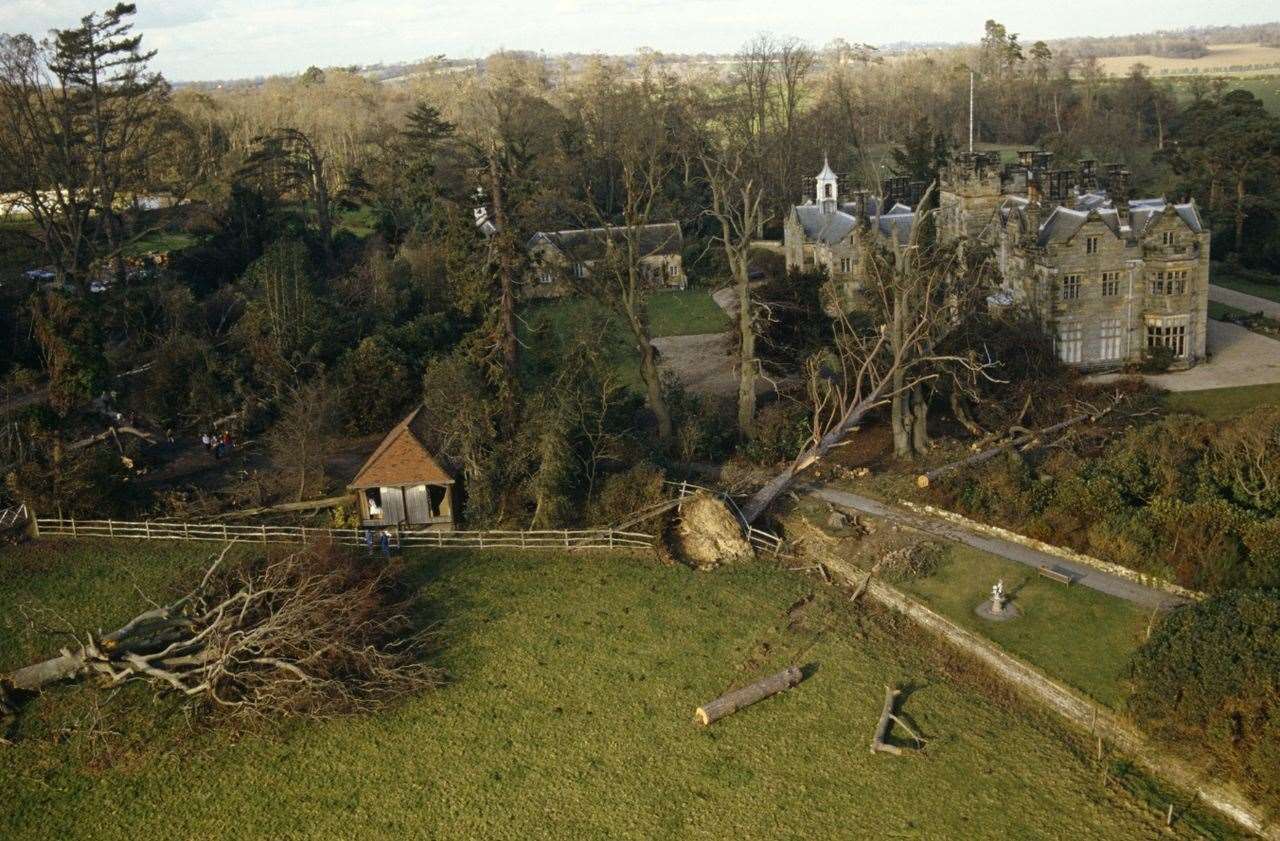 The scene at Scotney Castle after the Great Storm. Picture: National Trust/Mike Howarth.