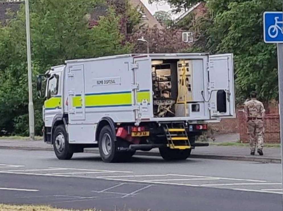 Bomb disposal teams were called to the scene. Library picture