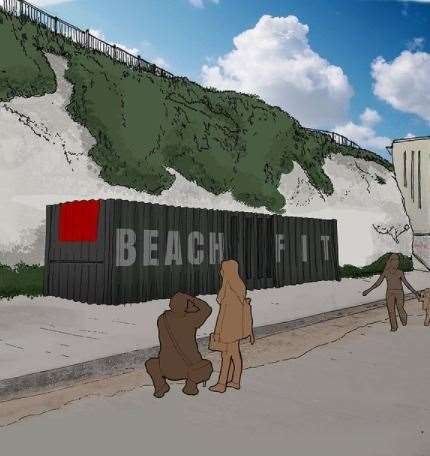 The fitness space would be 'the Venice Beach of Margate'. Picture: @greenpencil3d