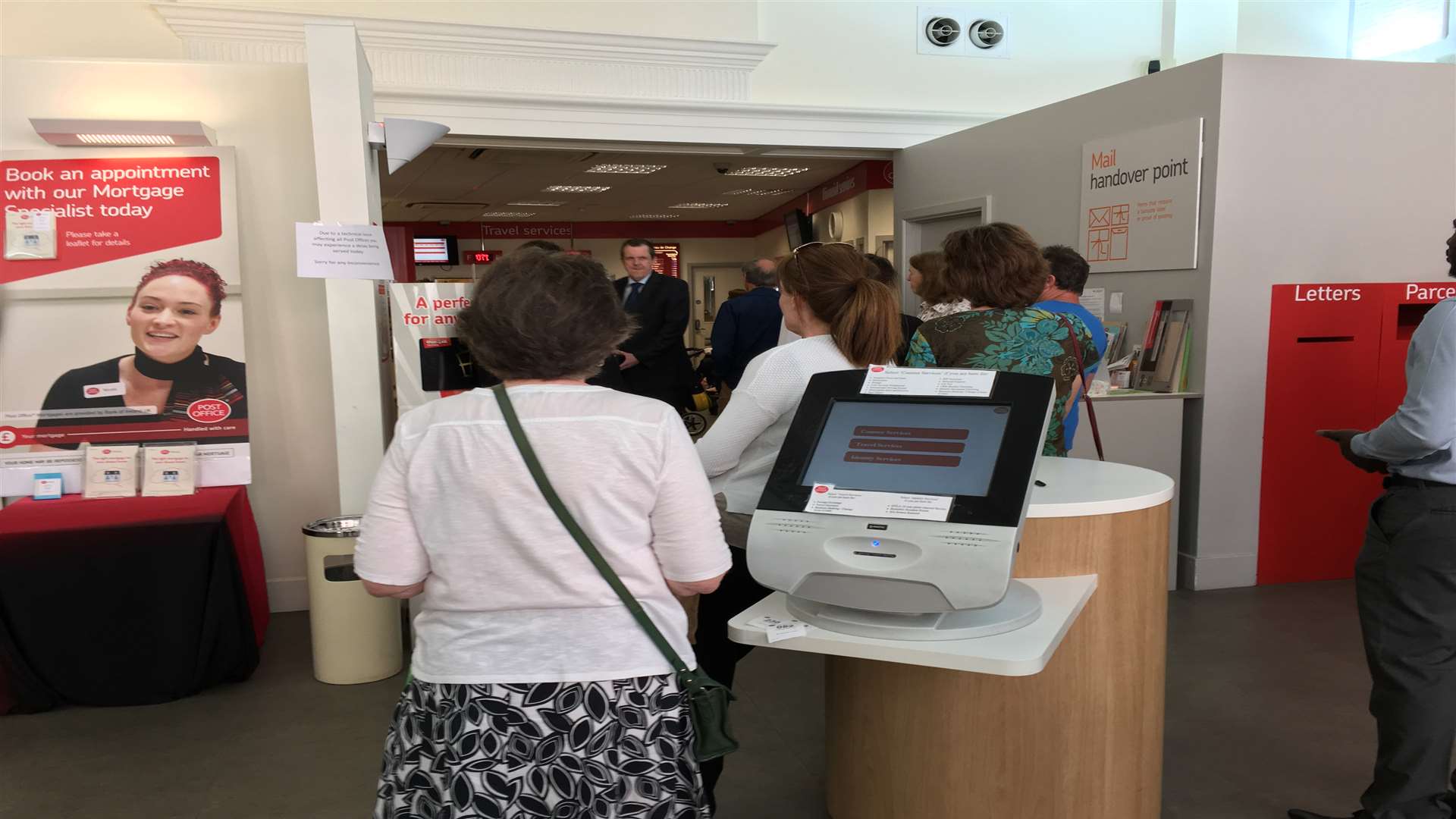 Customers queuing in the Maidstone branch