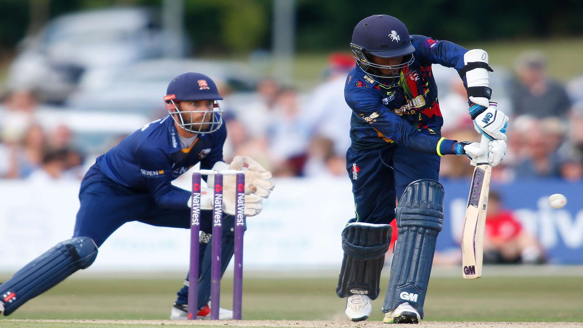 Daniel Bell-Drummond smashed four sixes in his 90 not out against Essex Eagles Picture: Andy Jones