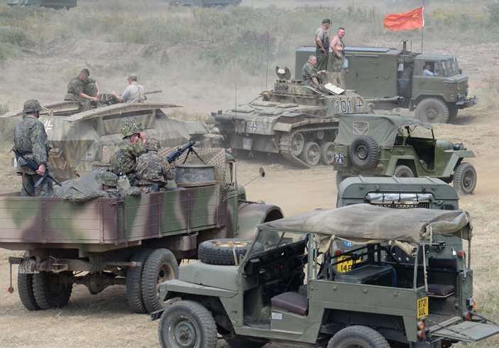The War and Peace show featured a host of military vehicles