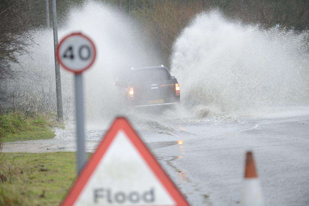 Drivers are warned of localised flooding in Kent. Picture: Library image