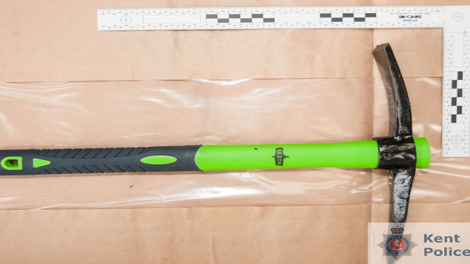 A pickaxe bought by Stimpson before the attack