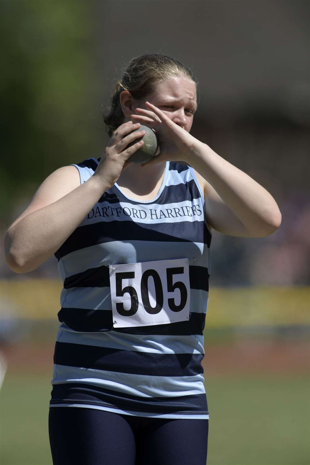 Dartford Harriers' Hope Still was sixth in the under-17 women's shot but won the hammer with a throw of 42.76m. Picture: Barry Goodwin (56692929)