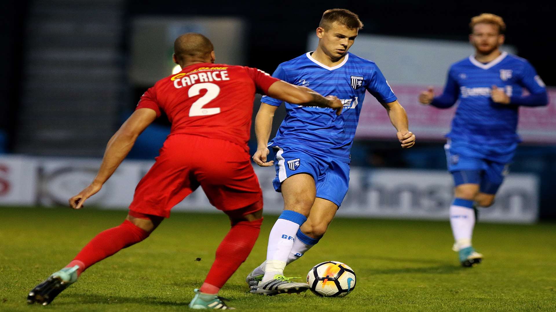 Gillingham's Jake Hessenthaler on the ball against Leyton Orient. Picture: Andy Jones
