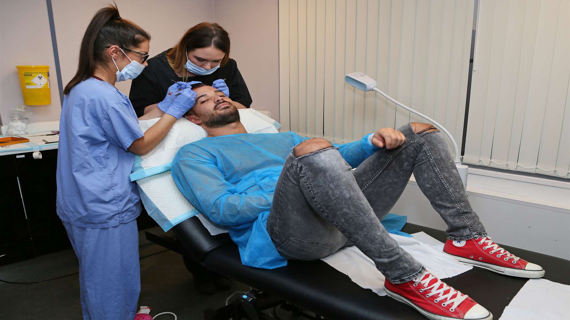 Michael Hassini from TOWIE visited the KSL clinic in Maidstone to undergo a hair transplant