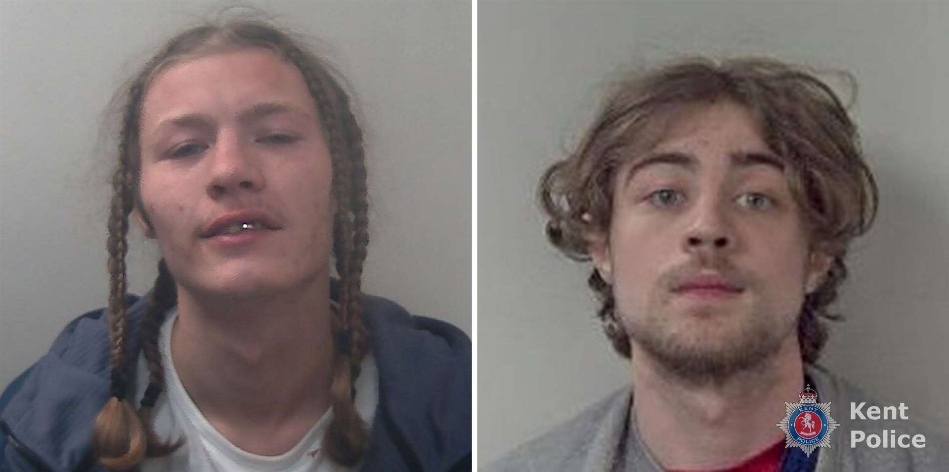 Jack Grindley, 21, and Leon Melson, 20, have been jailed after breaking into a property in Lauren Van Der Post Way in Ashford