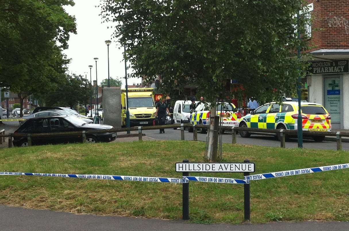 Scene of an armed robbery bid in Gravesend