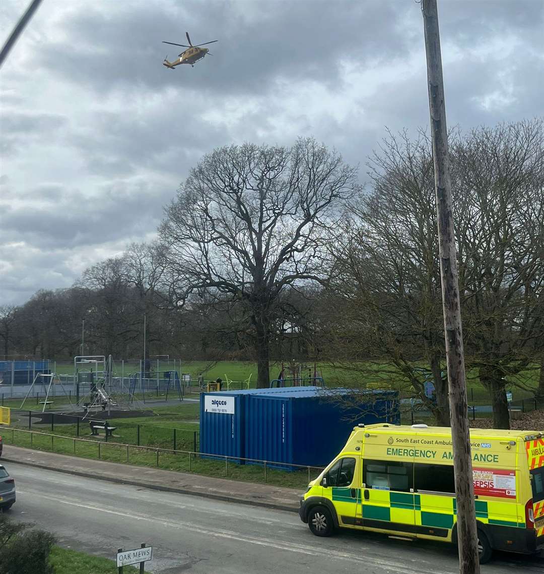 A person has been air-lifted from Spectrum Business Estate to hospital following a lorry fall