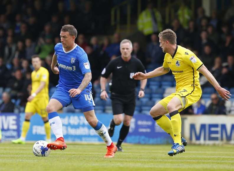 Cody McDonald on the ball for the Gills Picture: Andy Jones