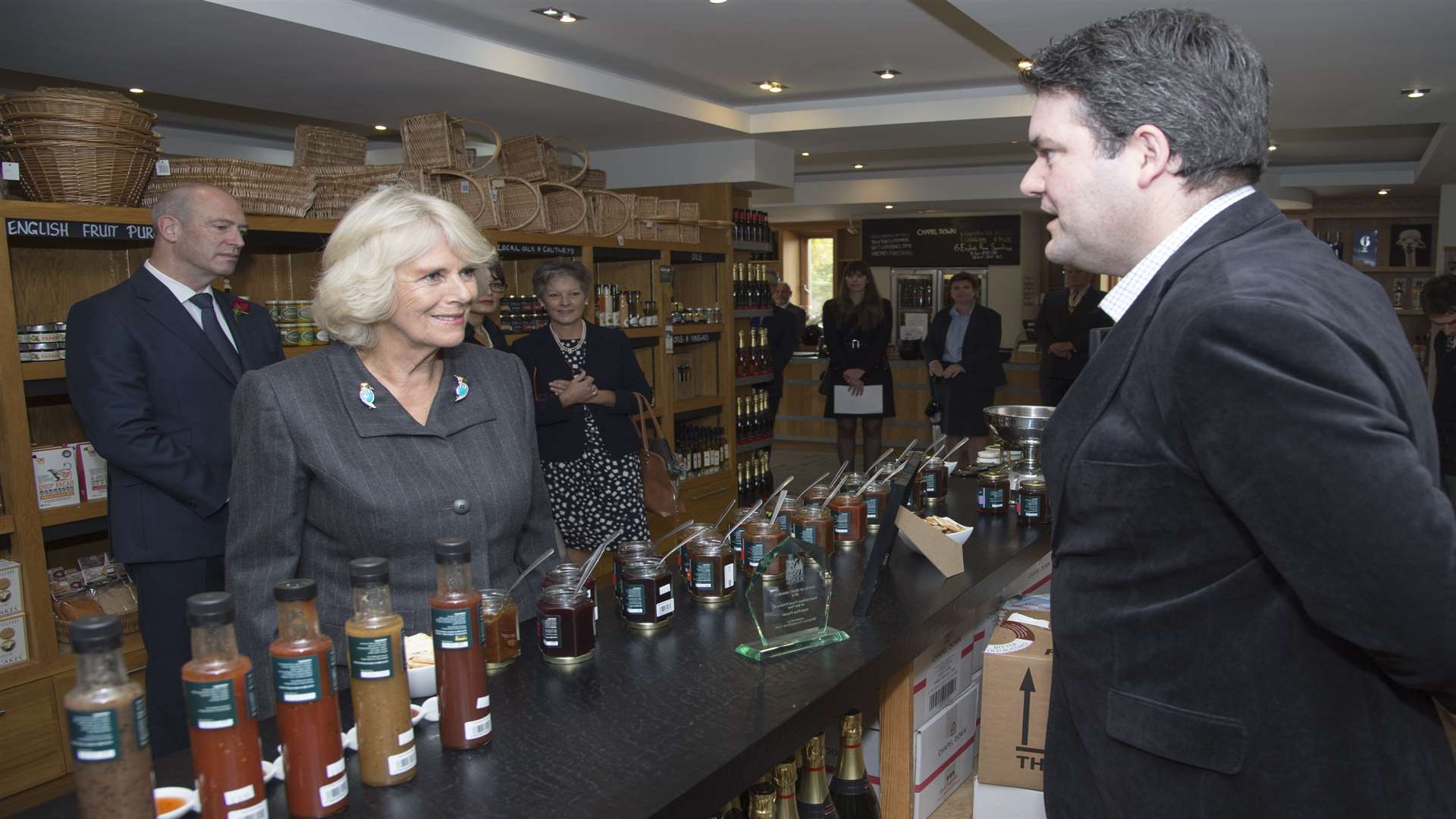 Matthew Kearsey-Lawson of Kent Fine Foods meets the Duchess of Cornwall