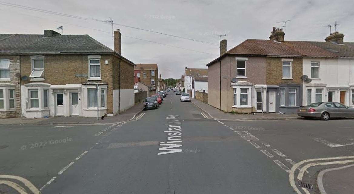 Cat was being 'kicked to death' here in Winstanley Road, Sheerness, at the junction with Berridge Road. Picture: Google