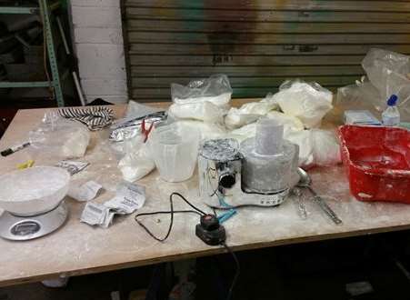 Drugs paraphernalia discovered by officers. Picture: Kent Police