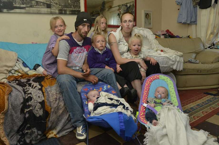 The Flisher family were living in a one-bed flat