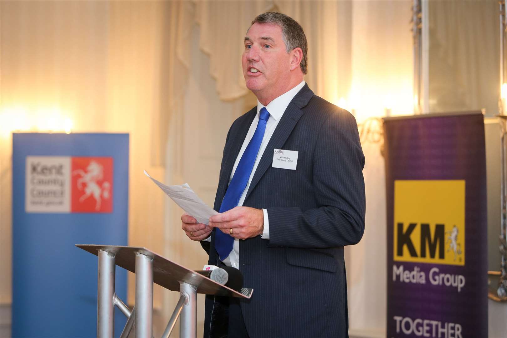 KCC's head of economic development, Mike Whiting addresses the audience