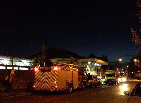 Emergency services outside Faversham station. Picture: Andrew Harrison