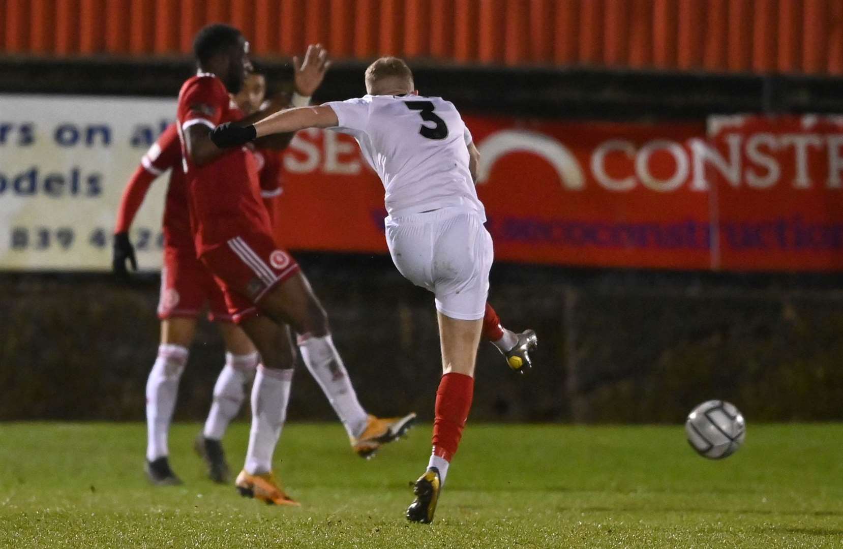 Bobby-Joe Taylor equalises in the first half for Ebbsfleet. Picture: Keith Gillard