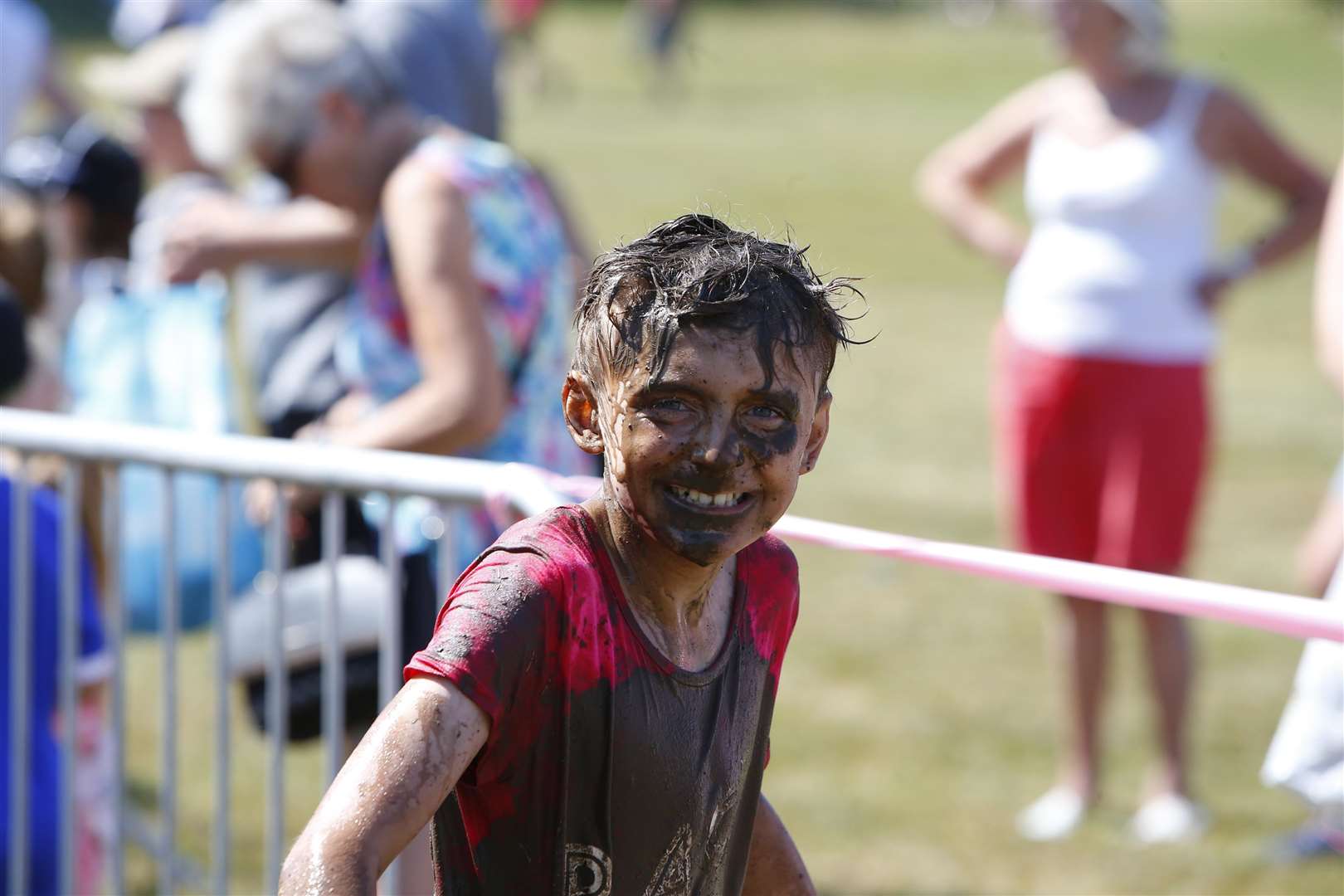 Hundreds of children got muddy and had a great day for Cancer Research UK