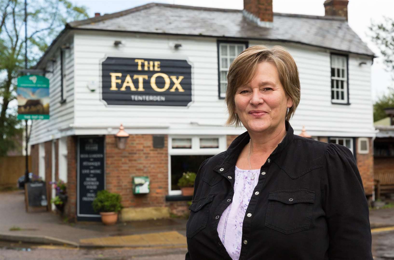 Carole Lofthouse is the landlady at The Fat Ox in St Michael’s, Tenterden. Picture: Shepherd Neame