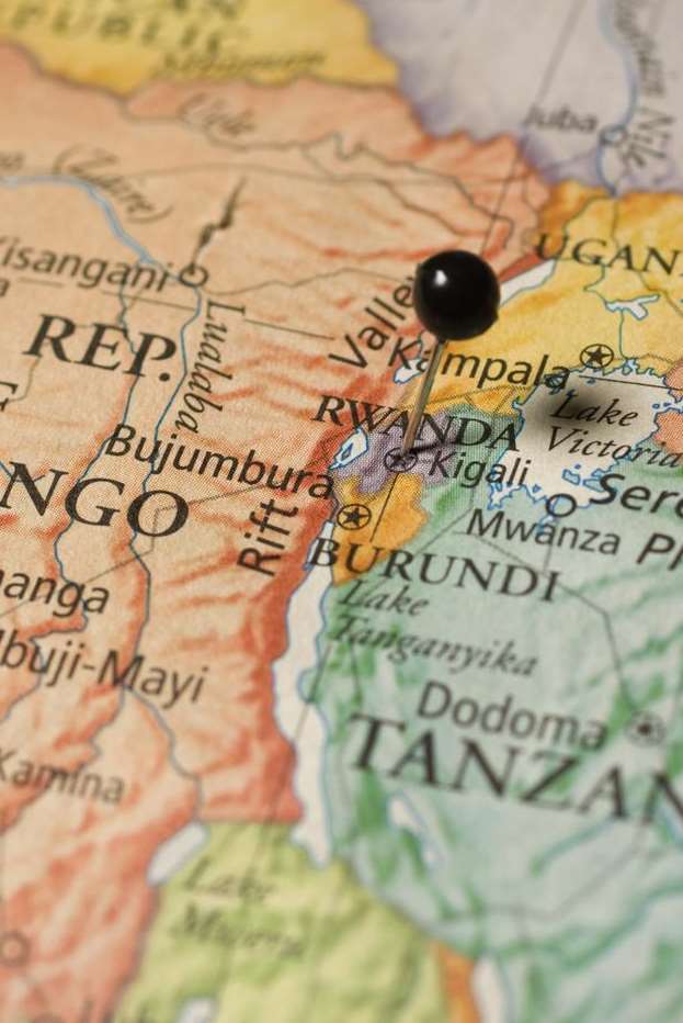 A map of Rwanda