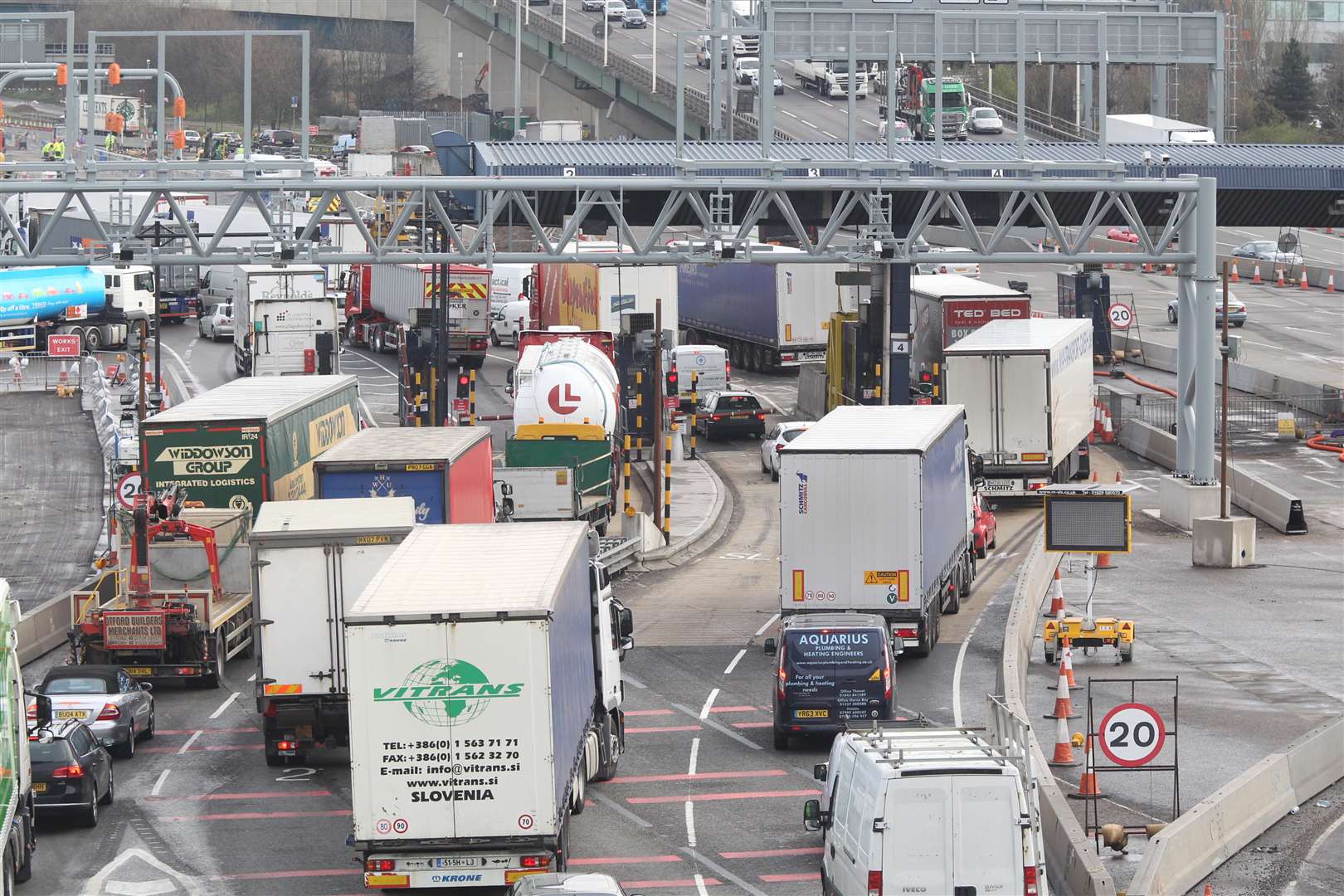 The tolls at the Dartford Crossing.