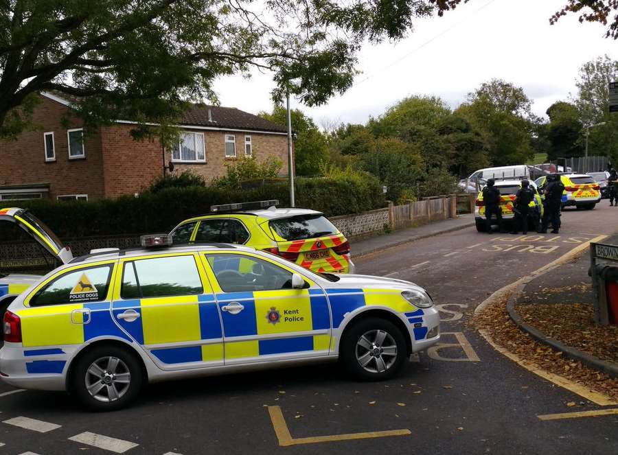 Armed police at the scene. Picture: Chris Pallant