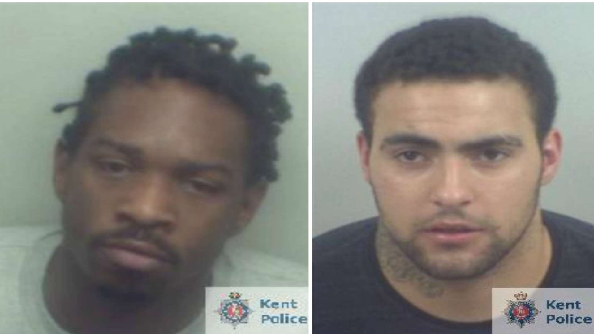 Leo Skerritt-Copeland, 23, of Melville Court, Chatham (left) and Ricky Uden, 22, of Albany Road, Chatham (right). Picture: Kent Police