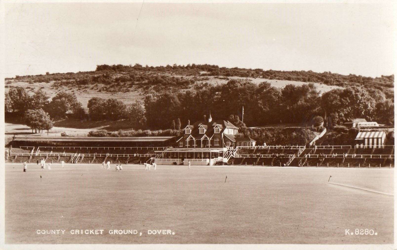 Dover cricket ground pictured in the 1950s. Picture: Howard Milton Collection/Kent County Cricket Grounds by Howard Milton and Peter Francis